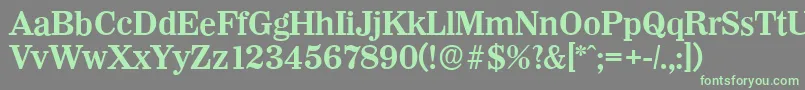 WichitaserialBold Font – Green Fonts on Gray Background