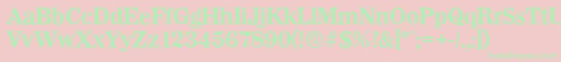 WichitaserialBold Font – Green Fonts on Pink Background