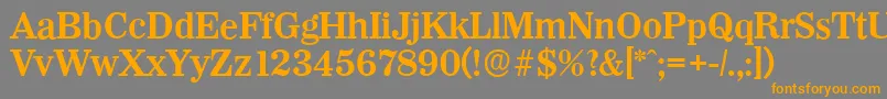 WichitaserialBold Font – Orange Fonts on Gray Background