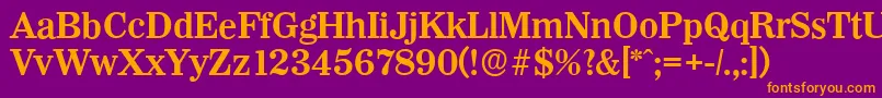 WichitaserialBold Font – Orange Fonts on Purple Background