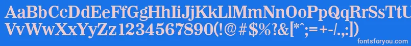 WichitaserialBold Font – Pink Fonts on Blue Background