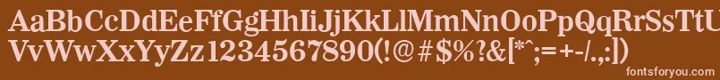 WichitaserialBold Font – Pink Fonts on Brown Background