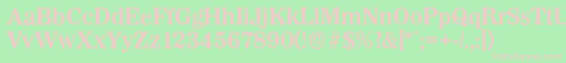 Шрифт WichitaserialBold – розовые шрифты на зелёном фоне