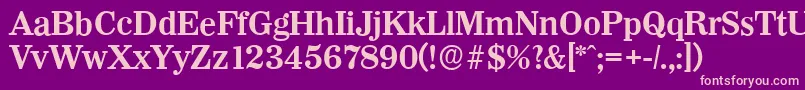WichitaserialBold Font – Pink Fonts on Purple Background