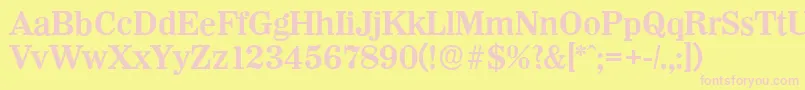 WichitaserialBold Font – Pink Fonts on Yellow Background