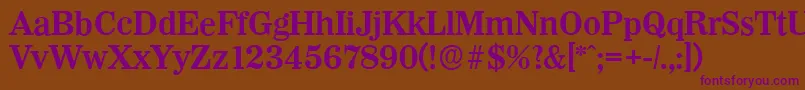 WichitaserialBold Font – Purple Fonts on Brown Background