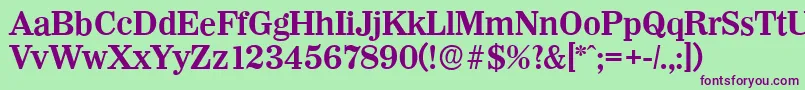 WichitaserialBold Font – Purple Fonts on Green Background