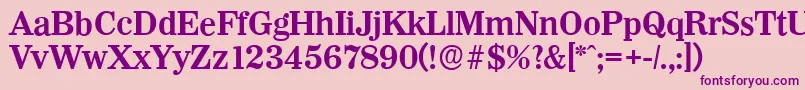 WichitaserialBold Font – Purple Fonts on Pink Background