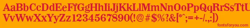 WichitaserialBold Font – Red Fonts on Orange Background