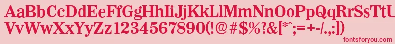 WichitaserialBold Font – Red Fonts on Pink Background