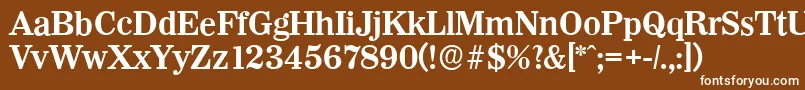WichitaserialBold Font – White Fonts on Brown Background