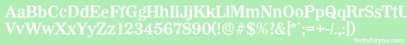 WichitaserialBold Font – White Fonts on Green Background
