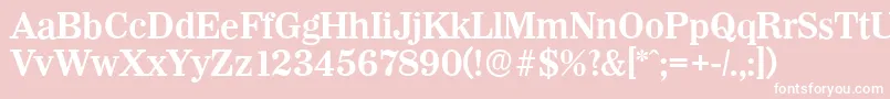 WichitaserialBold Font – White Fonts on Pink Background