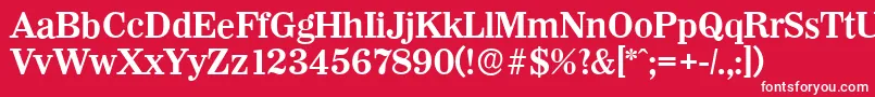 WichitaserialBold Font – White Fonts on Red Background