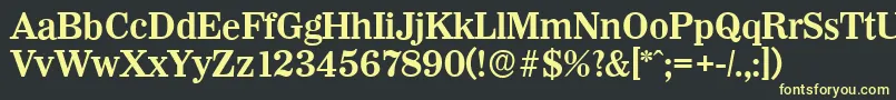 WichitaserialBold Font – Yellow Fonts on Black Background
