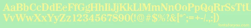 WichitaserialBold Font – Yellow Fonts on Green Background