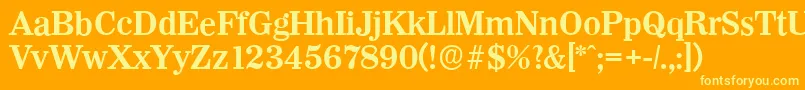 WichitaserialBold Font – Yellow Fonts on Orange Background