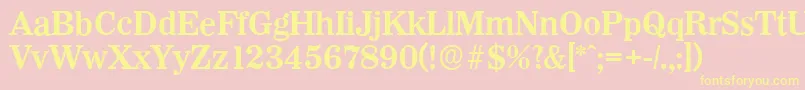 WichitaserialBold Font – Yellow Fonts on Pink Background