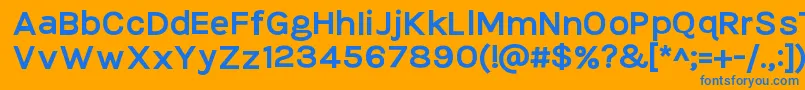 TikusputihBold Font – Blue Fonts on Orange Background