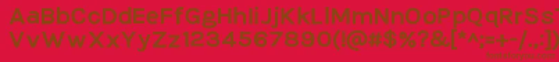 TikusputihBold Font – Brown Fonts on Red Background