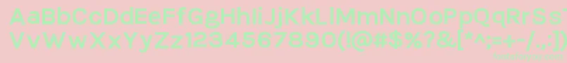 TikusputihBold Font – Green Fonts on Pink Background