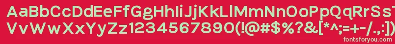 TikusputihBold Font – Green Fonts on Red Background