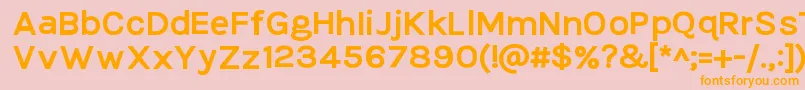 TikusputihBold Font – Orange Fonts on Pink Background