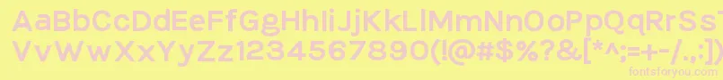 TikusputihBold Font – Pink Fonts on Yellow Background