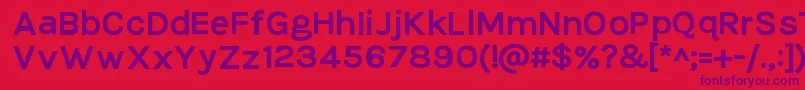 TikusputihBold-fontti – violetit fontit punaisella taustalla