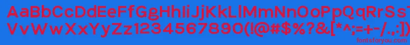フォントTikusputihBold – 赤い文字の青い背景