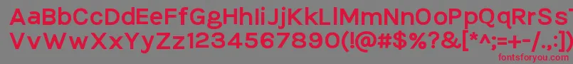 TikusputihBold Font – Red Fonts on Gray Background