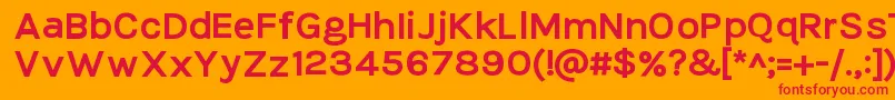 TikusputihBold Font – Red Fonts on Orange Background