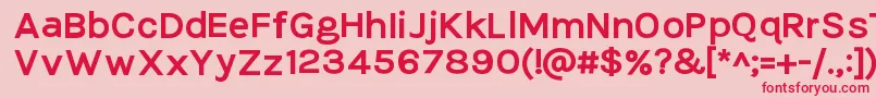 TikusputihBold Font – Red Fonts on Pink Background