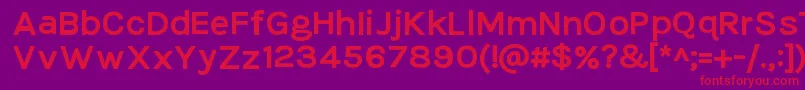 TikusputihBold Font – Red Fonts on Purple Background