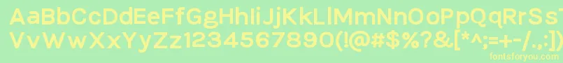 TikusputihBold Font – Yellow Fonts on Green Background