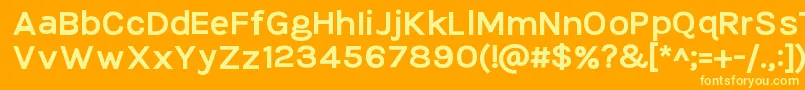 Police TikusputihBold – polices jaunes sur fond orange