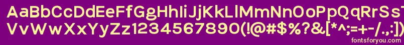 TikusputihBold Font – Yellow Fonts on Purple Background