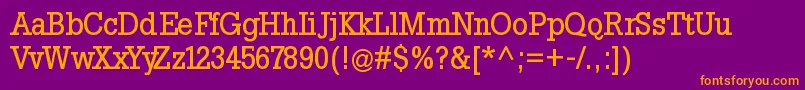 SlabtallxMedium Font – Orange Fonts on Purple Background