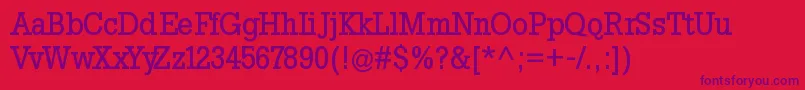 SlabtallxMedium Font – Purple Fonts on Red Background