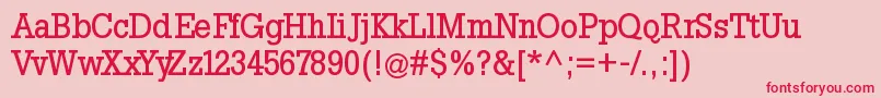 SlabtallxMediumフォントについての詳細 フォントSlabtallxMedium – ピンクの背景に赤い文字