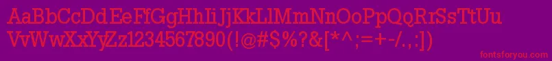 SlabtallxMedium Font – Red Fonts on Purple Background