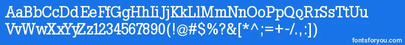 フォントSlabtallxMedium – 青い背景に白い文字