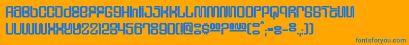 フォントSupeho – オレンジの背景に青い文字