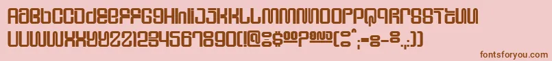 Fonte Supeho – fontes marrons em um fundo rosa