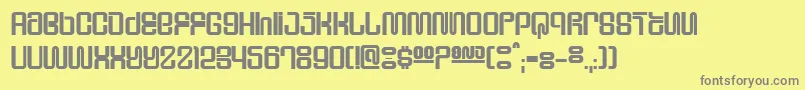 Fonte Supeho – fontes cinzas em um fundo amarelo