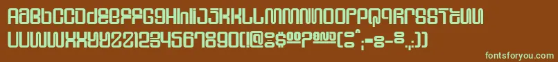 Supeho-fontti – vihreät fontit ruskealla taustalla
