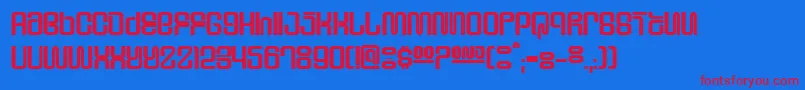 Supeho Font – Red Fonts on Blue Background