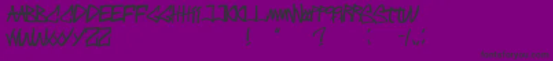 IntenseWritings Font – Black Fonts on Purple Background