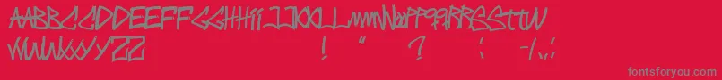 IntenseWritings Font – Gray Fonts on Red Background