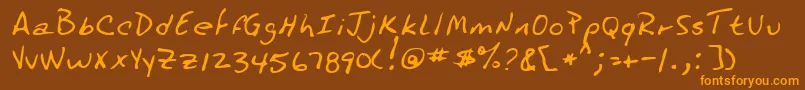 Шрифт PlanoRegular – оранжевые шрифты на коричневом фоне